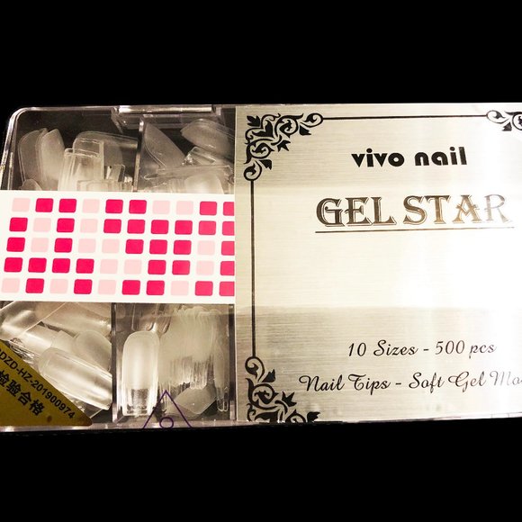 Makeup Vivo 50 Pcs Square Matte Medium Full Cover Gel Artificial